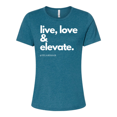 Embrace positivity and style with the 'Live, Love & Elevate' women’s relaxed fit t-shirt. Made from soft, breathable fabric, this shirt offers both comfort and flair with a flattering, relaxed silhouette. Whether you're out with friends or enjoying a casual day, the inspirational message encourages you to live your best life and elevate your mood. Perfect for pairing with jeans, leggings, or shorts, this versatile tee adds a touch of motivation and style to any wardrobe.